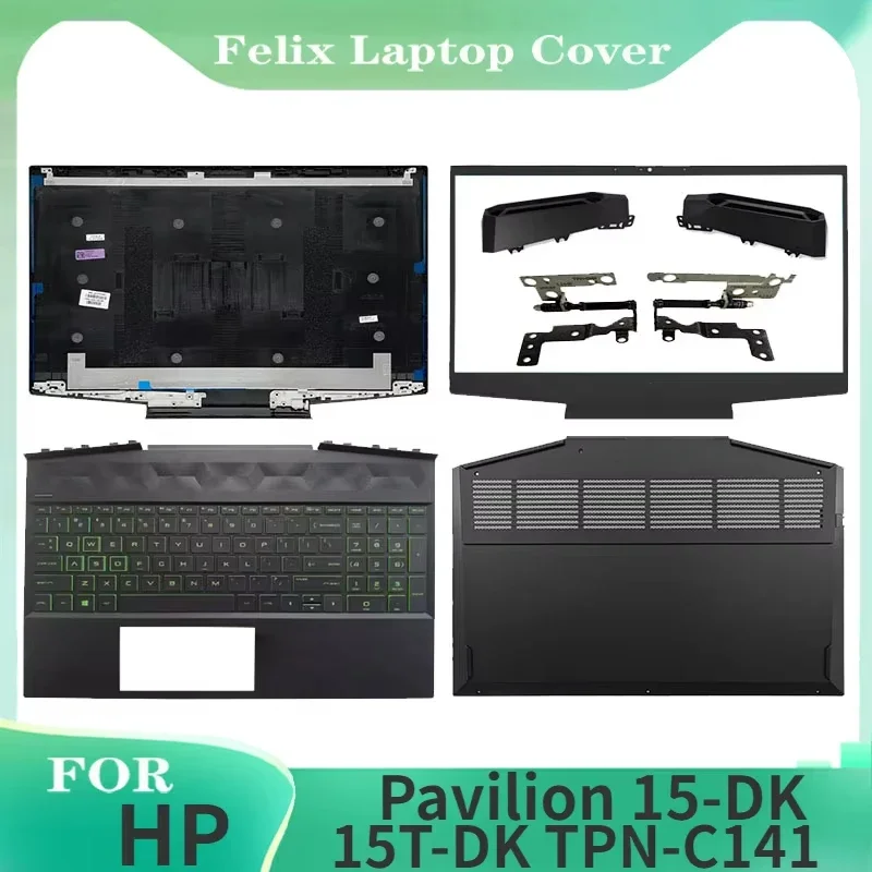 

NEW Laptop For HP Pavilion 15-DK 15T-DK TPN-C141 LCD Back Cover Front Bezel Hinges keyboard Palmrest Heat Sink Bottom Case