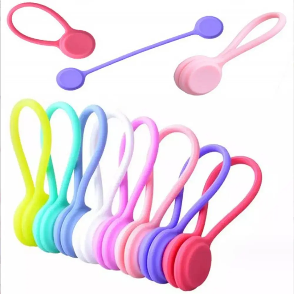 5PCS Sewing Accessories Silicone Fabric Clips Set Colorful Magnetic Fabric Huggers Durable Versatile Cable Ties String Binding