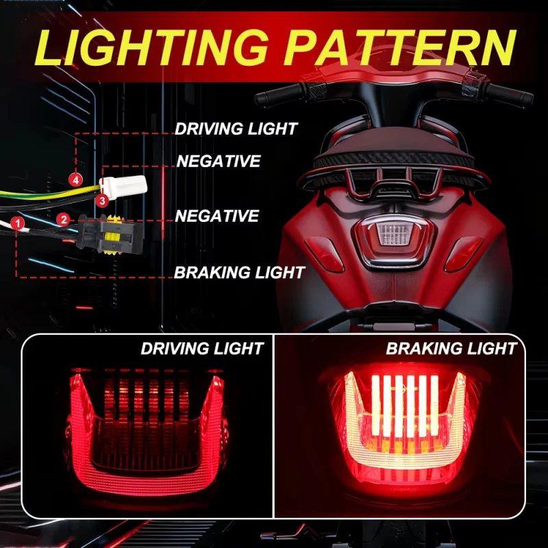 ApplicableVespa Sprint 150Motorcycle Tail Light Modification For Racing