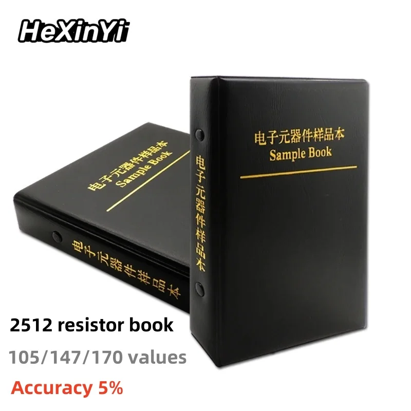 2512 SMD resistor package component sample book 105-170 resistance values, each with 25pcs Accuracy 5%