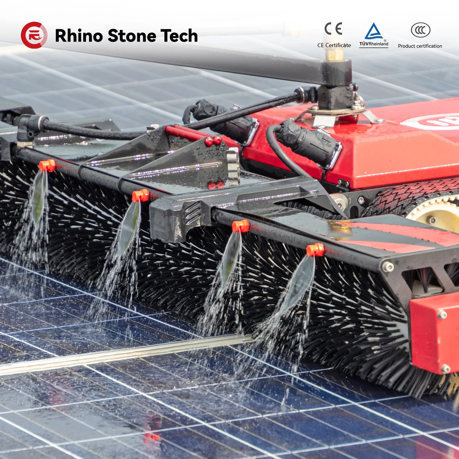 Advanced Solar Panel Cleaning Machine Lithium-Battery-Powered PV Solar Panel Remote Control Cleaning Robot for Solar Farm view 4