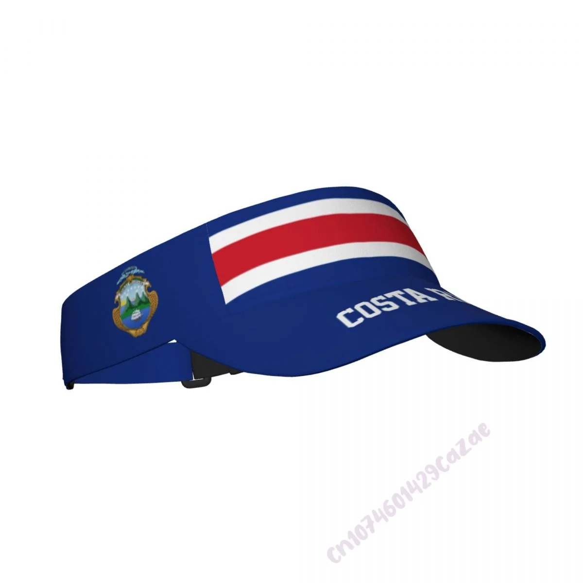 Costa Rica Flag Sunscreen Visor Cap Adjustable Breathable Sun Hats Unisex Sports for Beach Golf Tennis Outdoor