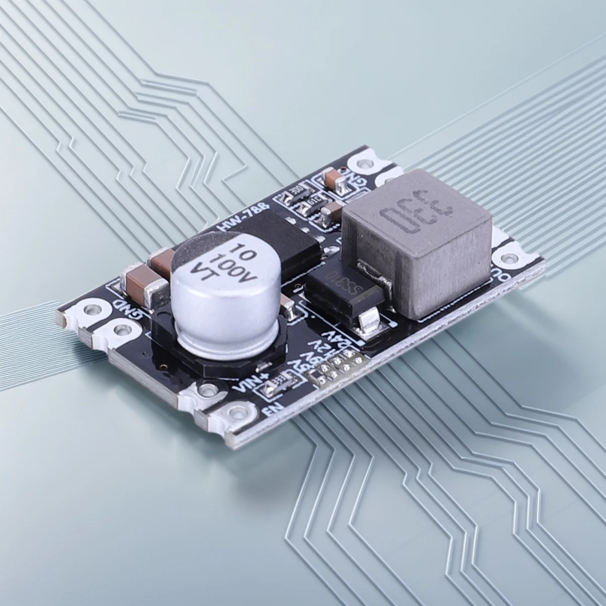 Modul Catu Daya DC-DC Step Down 7-100V Ke 5V-24V Modul Konverter Buck yang Dapat Disesuaikan Tegangannya Mini Buck Board Converter