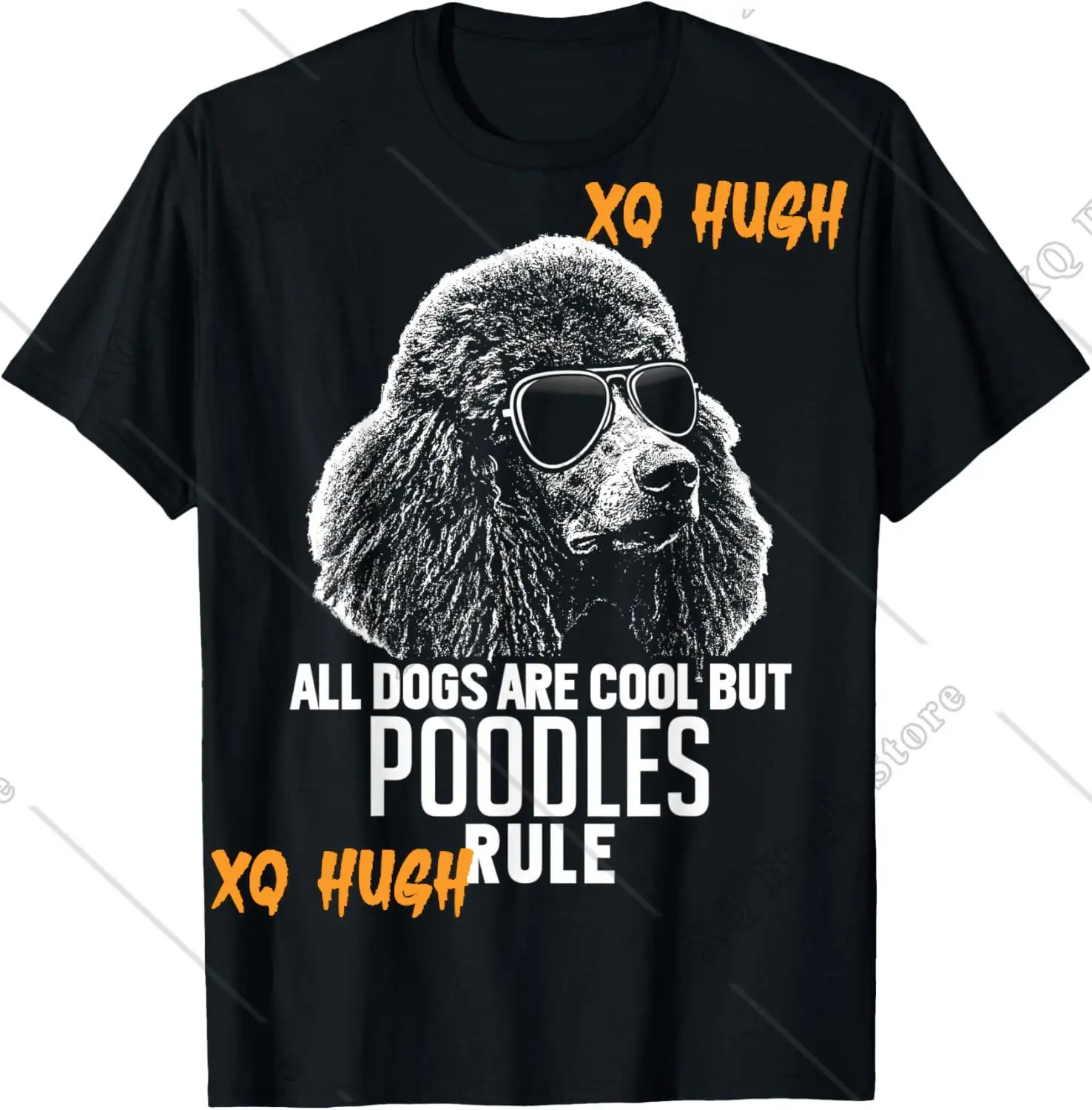 Dogs Are Cool But Poodles Rule Funny T-shirt Vintage Cotton Tee Shirt Short Sleeve T Shirt Round Collar Tops Original