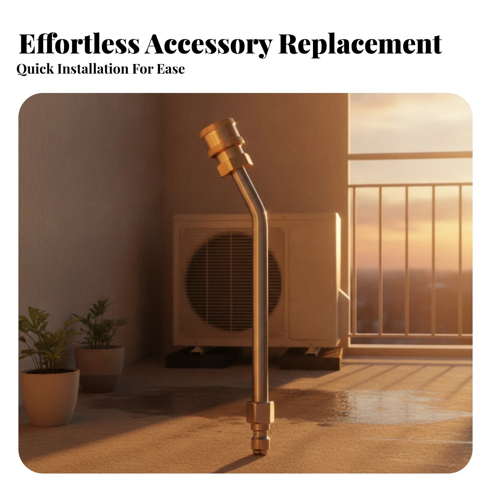 Stainless Steel Extension Pipe Polished Finish Spray Extension Tube Gutter Cleaner Wand Rigid Metal Cleaning Tool