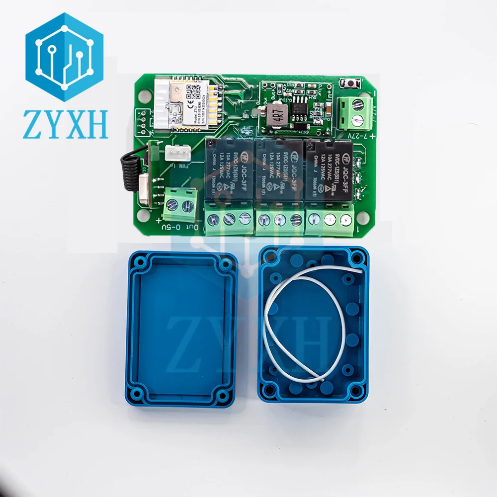 V7017 Tuya DC 7-27V AC 85-250V WiFi/Zigbee 3 Way Remote Control Relay Self-locking Inching Interlock with RF433 Function