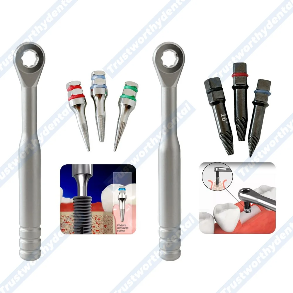 

Broken Fixture Remove Failed Screw Wrench Kit Pick Up Extractor Remover Safe Dental Marginal Bone Loss