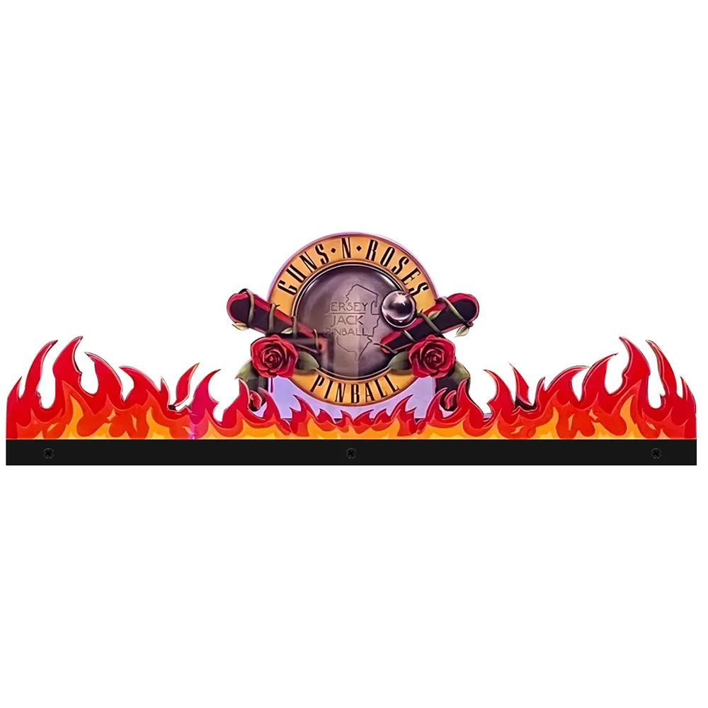 Guns N' Roses Pinball Topper Acrylic Led Topper with Metal Base Bracket for Pinball Machine Arcade Decor