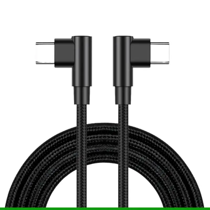 U55C Fast Speed 60W Type C Charging Cable With Double Angled Connectors And Durability Nylon Material For Electronics