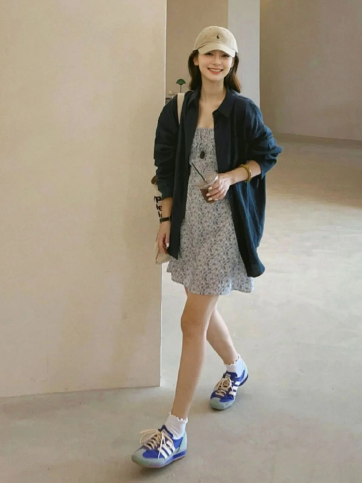 

Floral Print Linen Blend Dress And Blouse Set Spring Summer Women's Fashion Outfit Two-Piece Suit Long Sleeve Neck T-Shirt