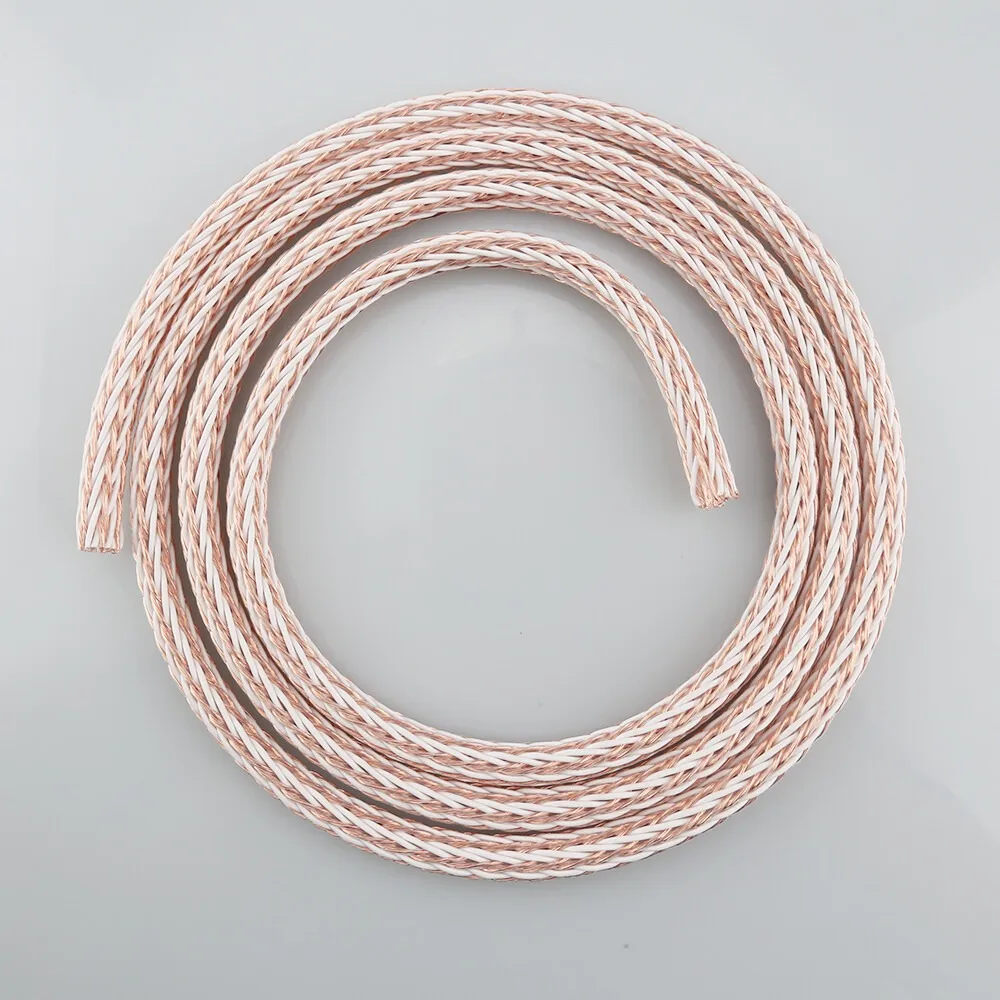 Speaker Cable 12TC OCC 24 Strands PTFE Hifi Audiophile Speaker Wire Bulk Per Meter DIY for Amplifier Power Cable