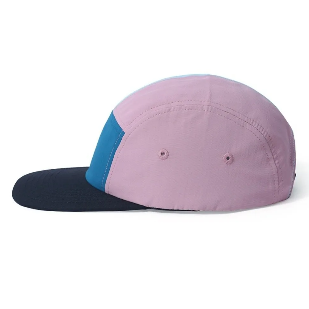 Unisex Color Matching Baseball Cap Five-panel Flat Edge Cycling Sun Hat Breathable Quick-drying Flat Brim Hat Sports Activities