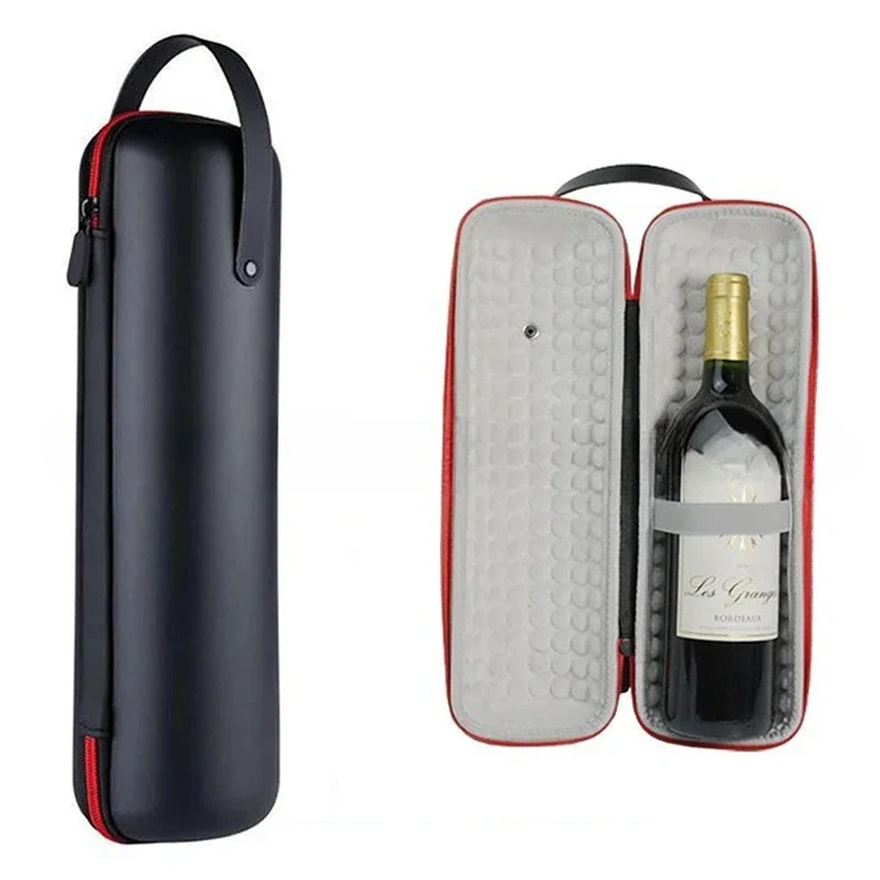 

Eva Cooler Ice Bags Shockproof Single Red Wine Gift Box Waterproof Insulation Storage Wine Box with Hand Strap for Party Travel