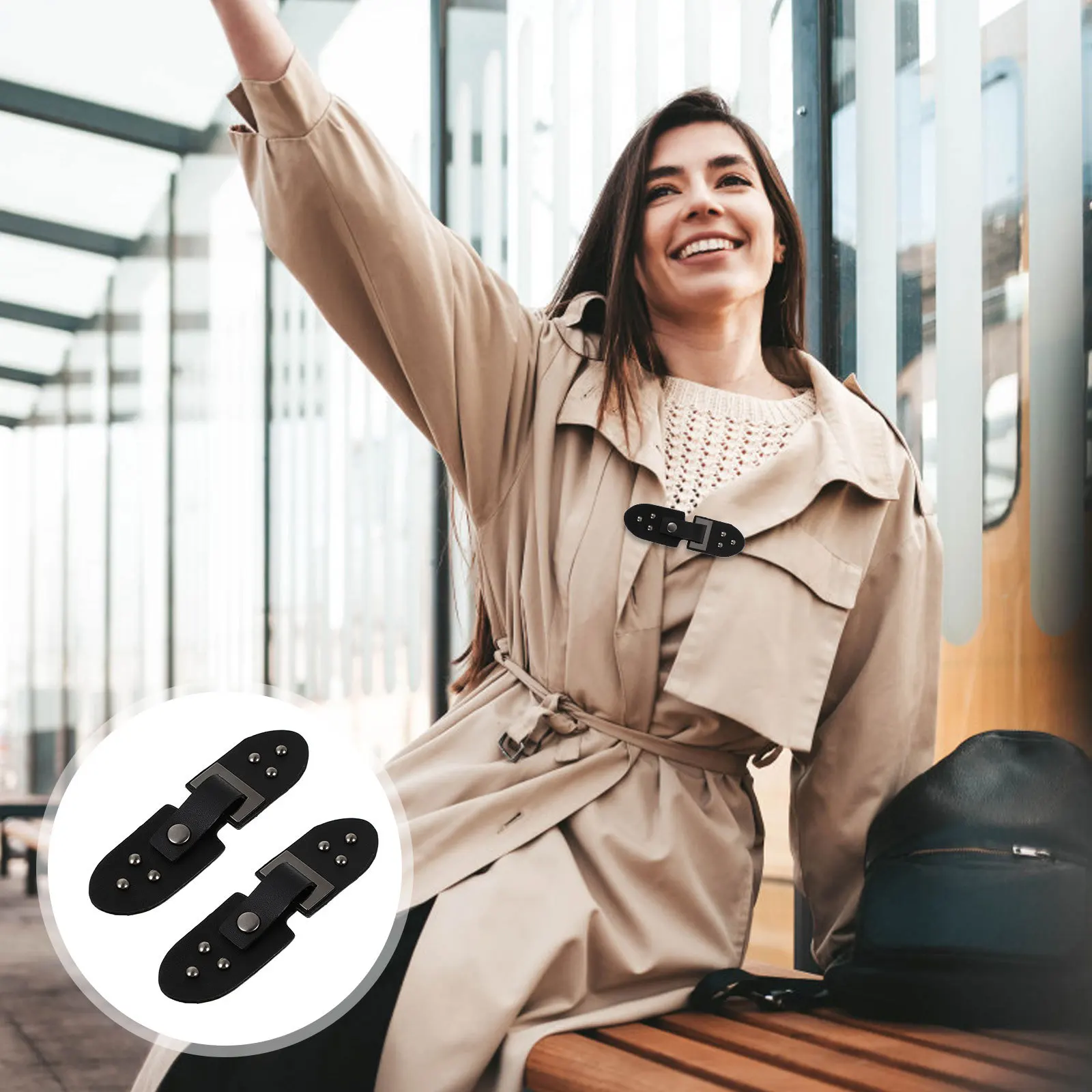 

Belt Buckle Pu Toggle Clasps For Coat Cardigan Duffle Diy Clothing Coat Closure Buttons Accessories