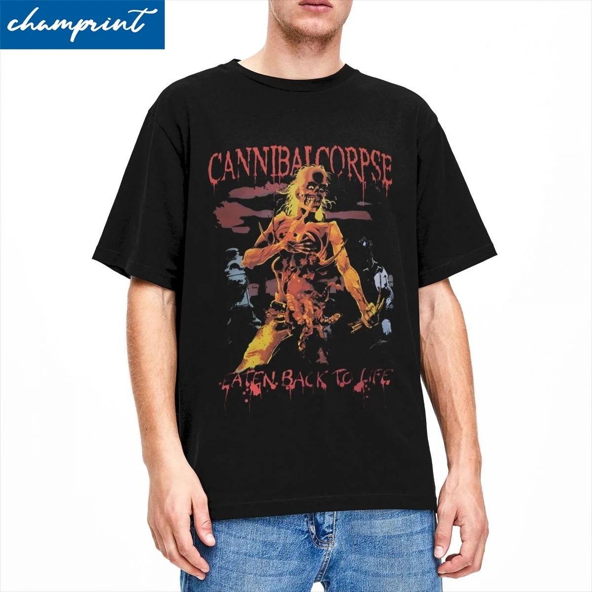 

Креативные футболки в стиле ретро Cannibal Corpse для мужчин и женщин, футболка с круглым вырезом из 100% хлопка, футболка с короткими рукавами, одежда с принтом