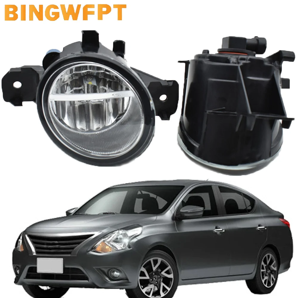 1PCS (Right + Left) Oval LED Fog Lamps Light H11 12V Fog Lamp For Nissan Versa 2012 2013 2014 2015 Halogen Fog Lights