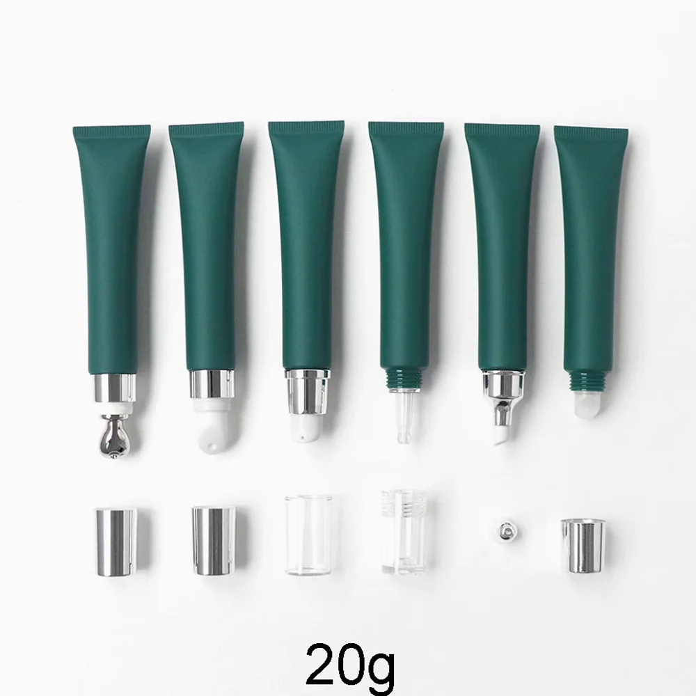 

20ml Eye Cream Serum Foundation Lipstick Lotion Squeeze Bottle 20g Matte Green Empty Soft Tube Cosmetic Refillable Container