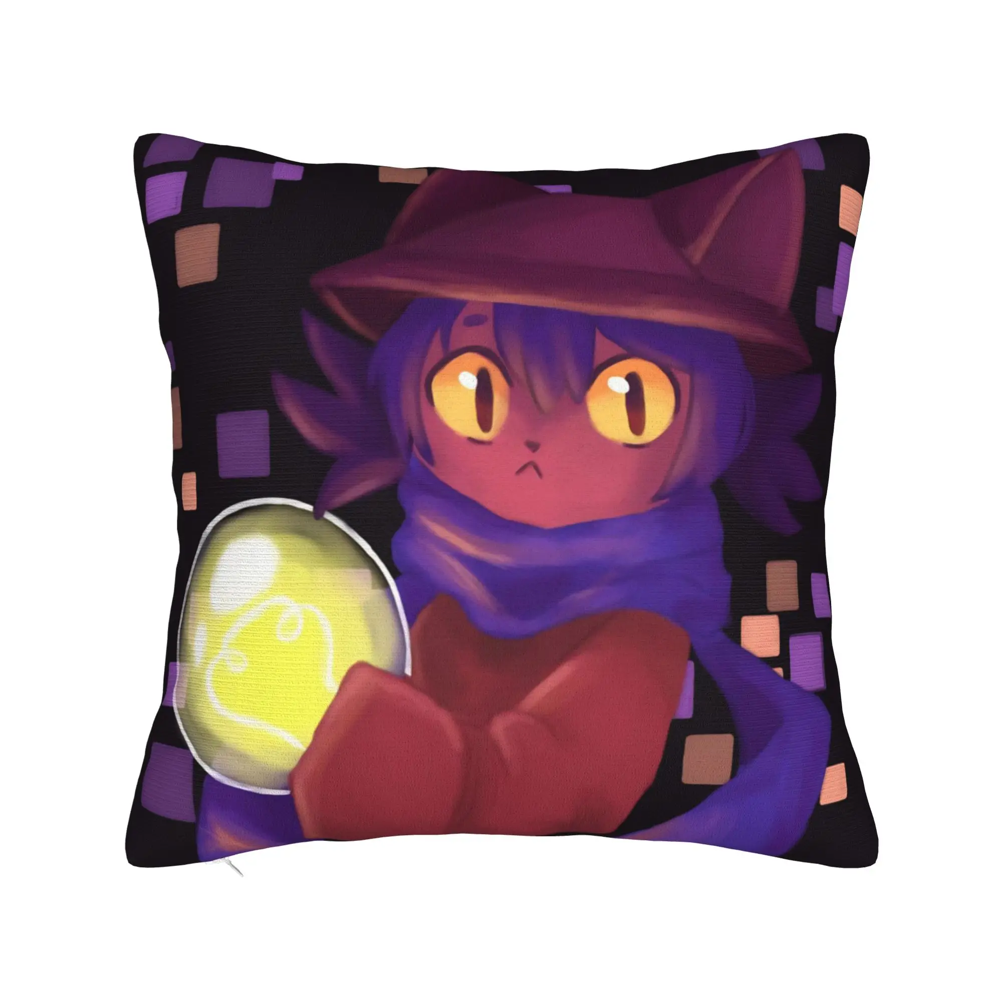OneShots Niko Pillow Cover Stuff Printing Cushion Cover Decor  Throw Pillow Case Cover Home Multi Size