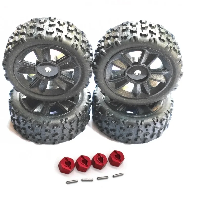 Original on-road Rubber drift wheels Rims /Tires/Tyres for MJX Hyper Go 14301 14302 14303 1/14 Brushless RC cars Trucks