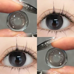DUOXIU 2024 New Colored Yearly Contact Lenses for Eyes 1 Pair Natural Look Brown Lenses Fashion Lenses Y2K Korean Lenses Beauty