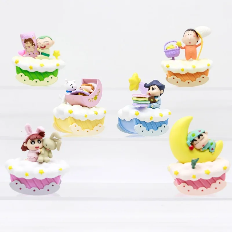 Crayon Shinchan 블라인드 박스 장난감 좋은 밤 꿈 장면 애니메이션 피규어 Kazama Toru Sakurada Nene Abe Shiro Nohara Himawari 선물