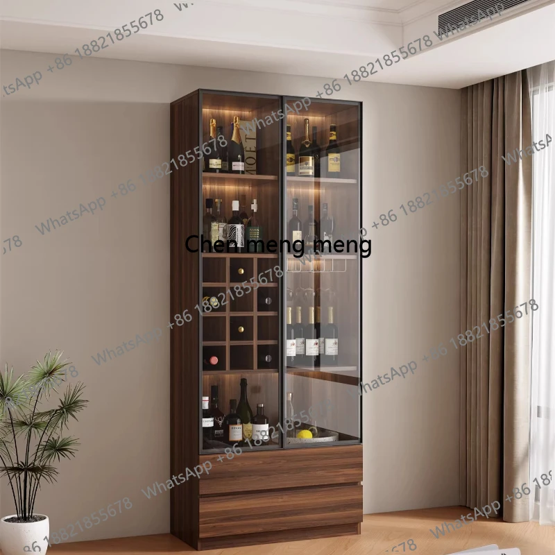 

Wrought Elegant Wine Cabinet Living Room Household Glass Door Wine Cabinet Display Restaurant Bar Furniture
