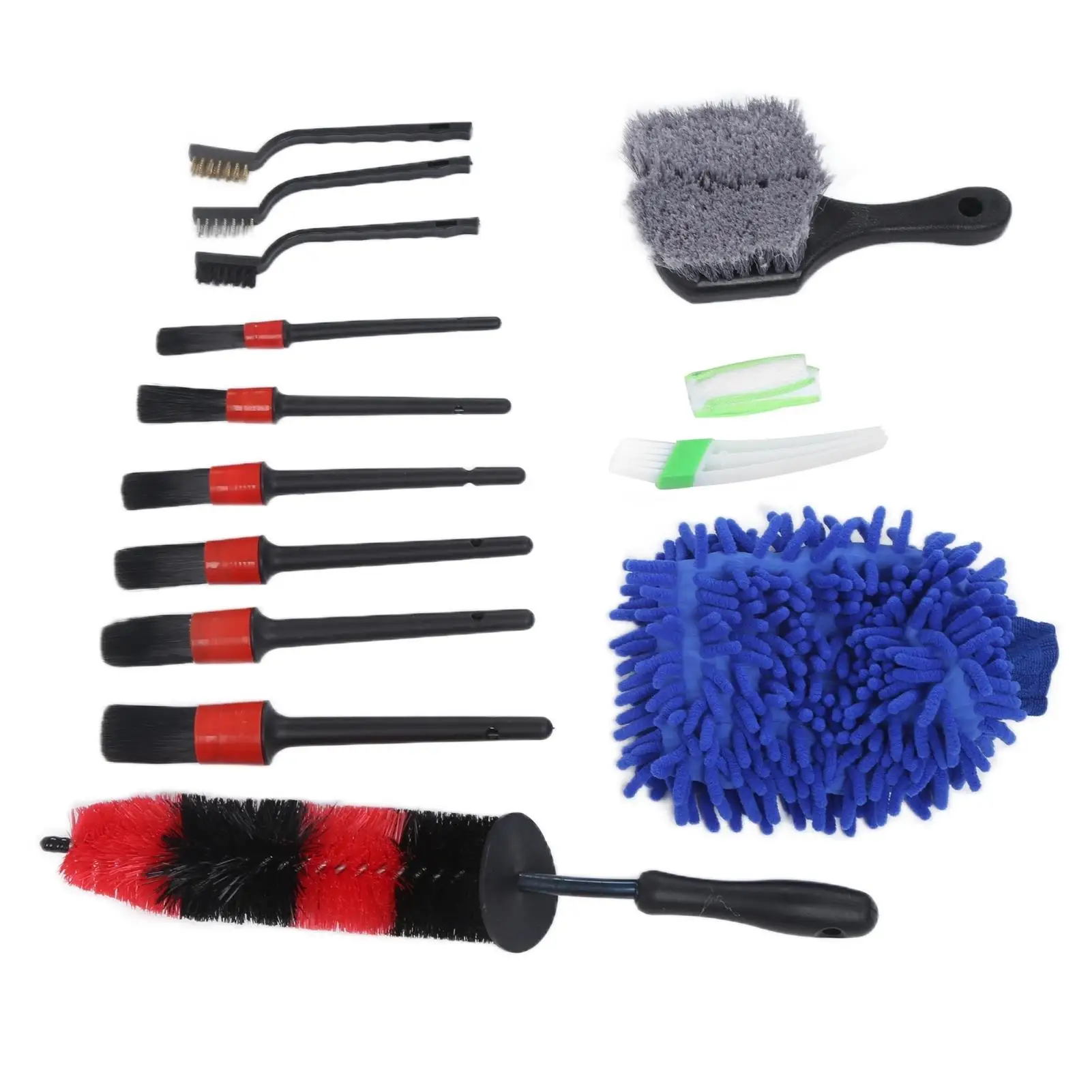 Car Cleaning Brush Set Detailing Brushes Long for bicycle for bumpers for exhaust Pipes for truck for engine Compartment for