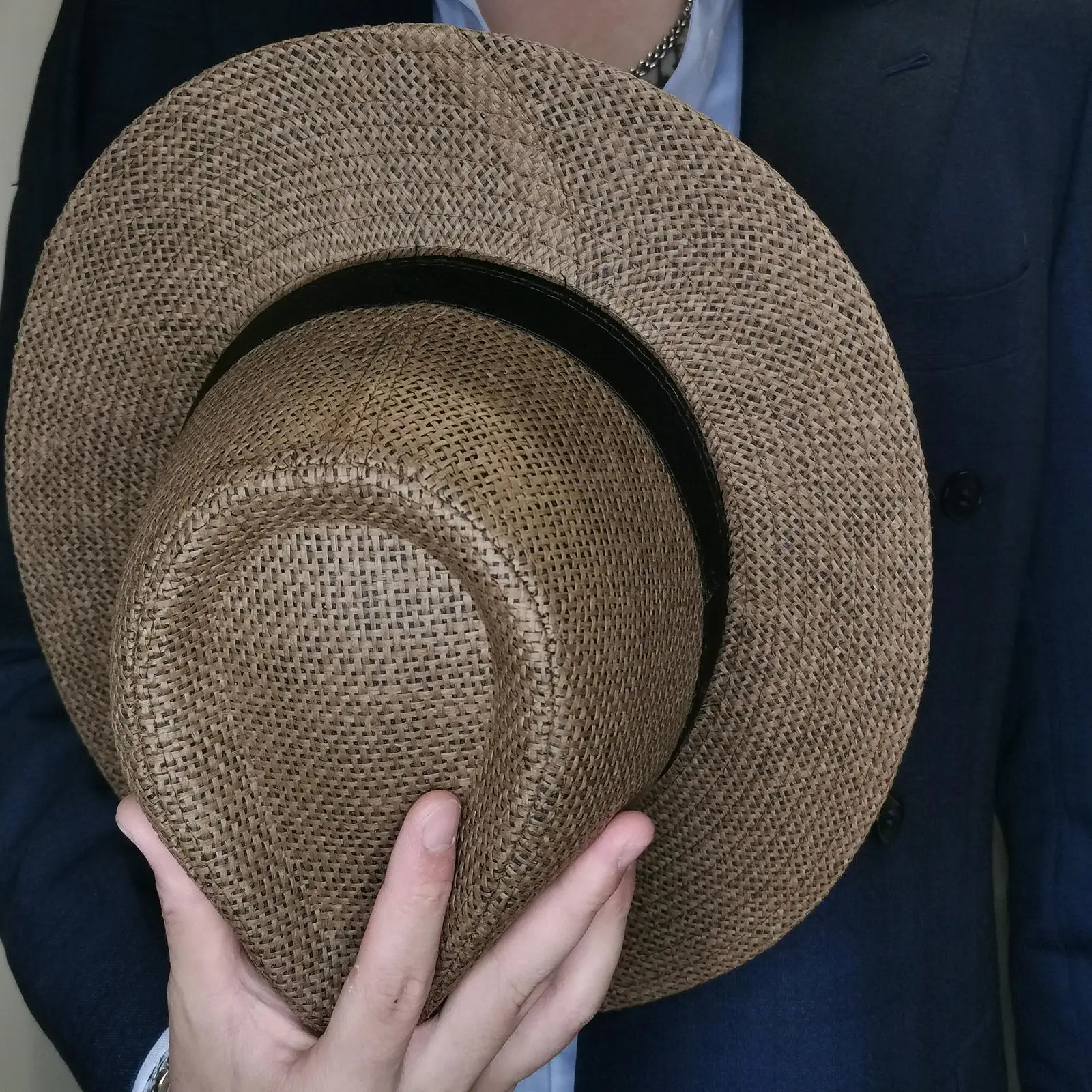Men Summer Panama Straw Hat Natural Fashion Trendy Beach Sun Protection Hats Ribbon Casual Cowboy Outdoor Gangster Cap 2026 view 2