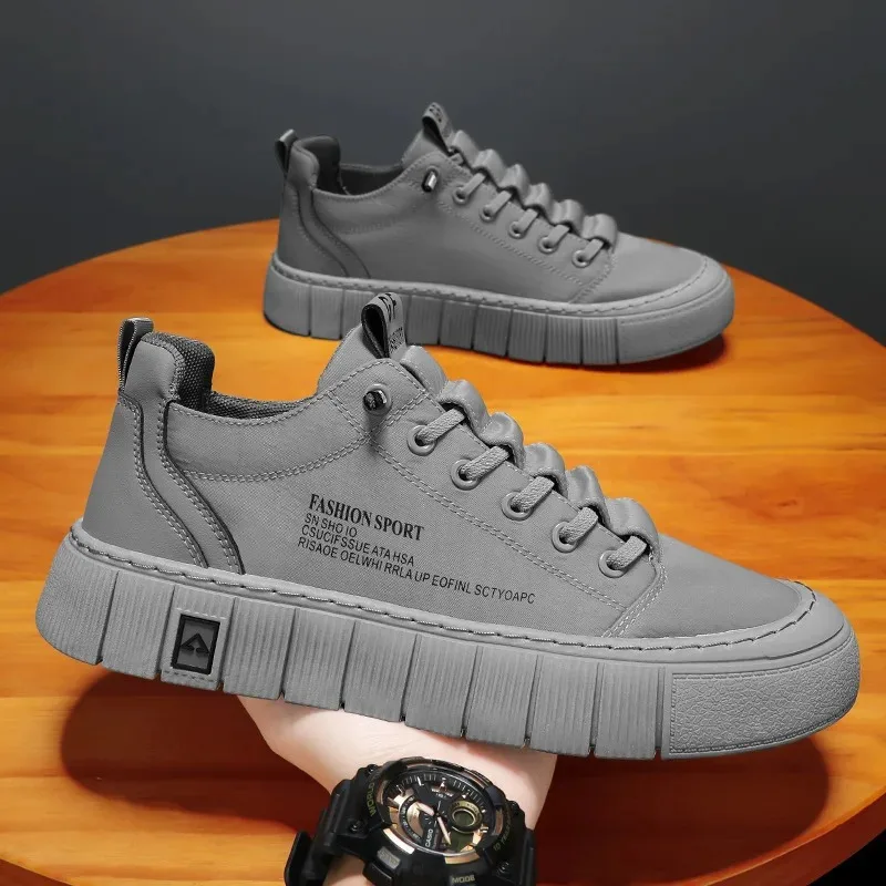 Men's Casual Shoes 2026 Trend Flat Bottom Canvas Shoes Handmade Outdoor Sneakers for Man Comfort Walking Shoes Zapatillas Hombre