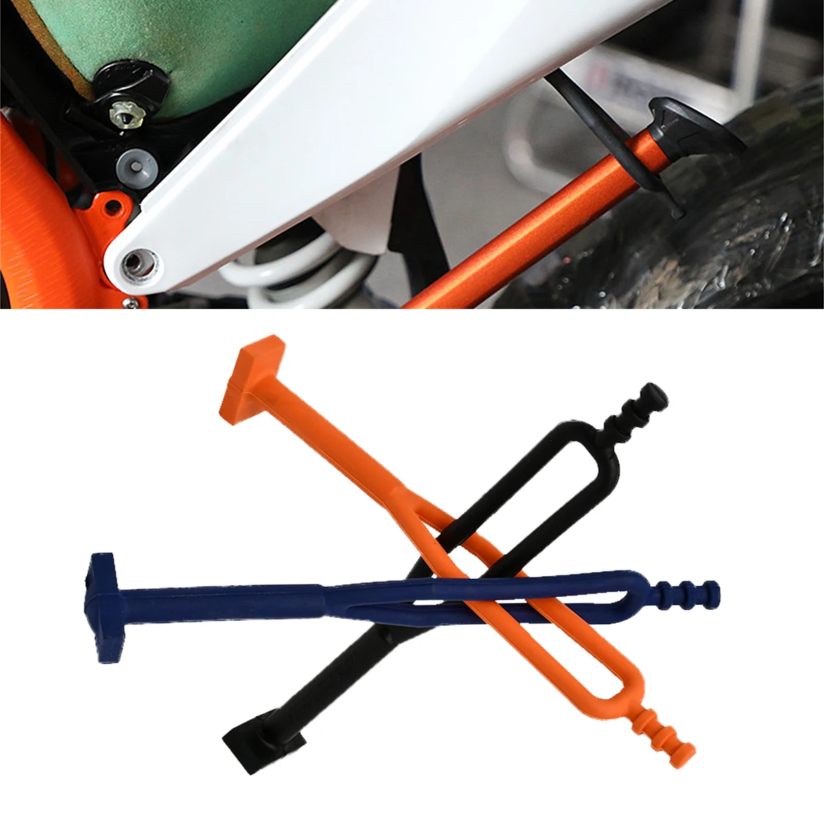 

For KTM EXC XCF XC XCFW EXCF XCW TPI Six Days 125 250 300 350 450 500 300 1998-2024 Motocross Rubber Kickstand Side Stand Strap