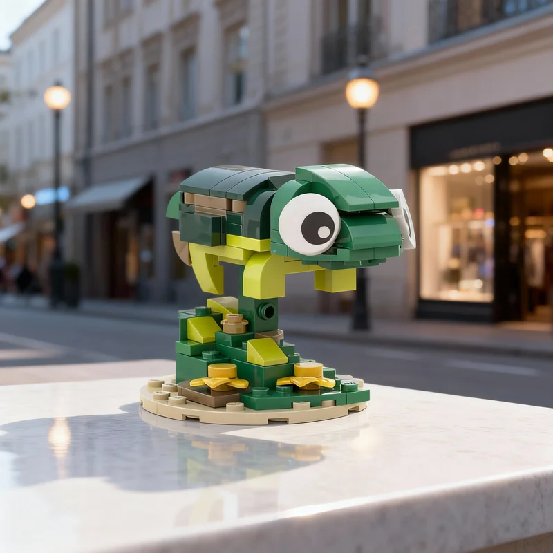 109pcs MOC Creator Turtle Model Building Blocks Construction DIY Toy Assemble Creative Idea Brick Christmas Gifts Education