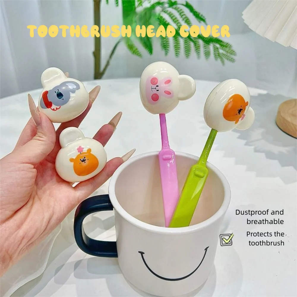 

Пластиковый защитный чехол для головки зубной щетки, защита щетки в форме кролика/коалы/медведя, чехол для зубной щетки, портативный