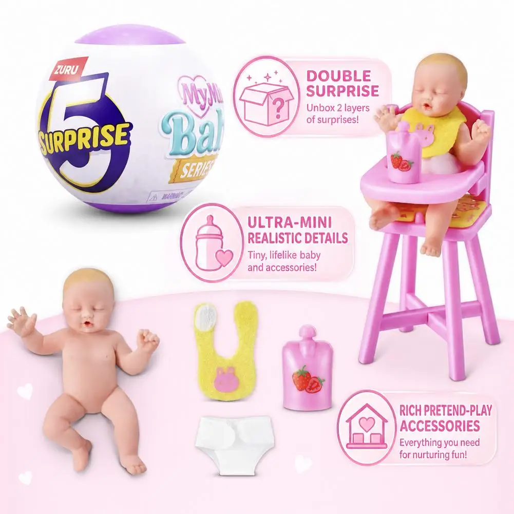 My Mini Baby Surprise Doll Zuru 2 Surprise Mini Brands Toys Cute Gift Miniature Toys Mystery Blind Boxes Baby Toy