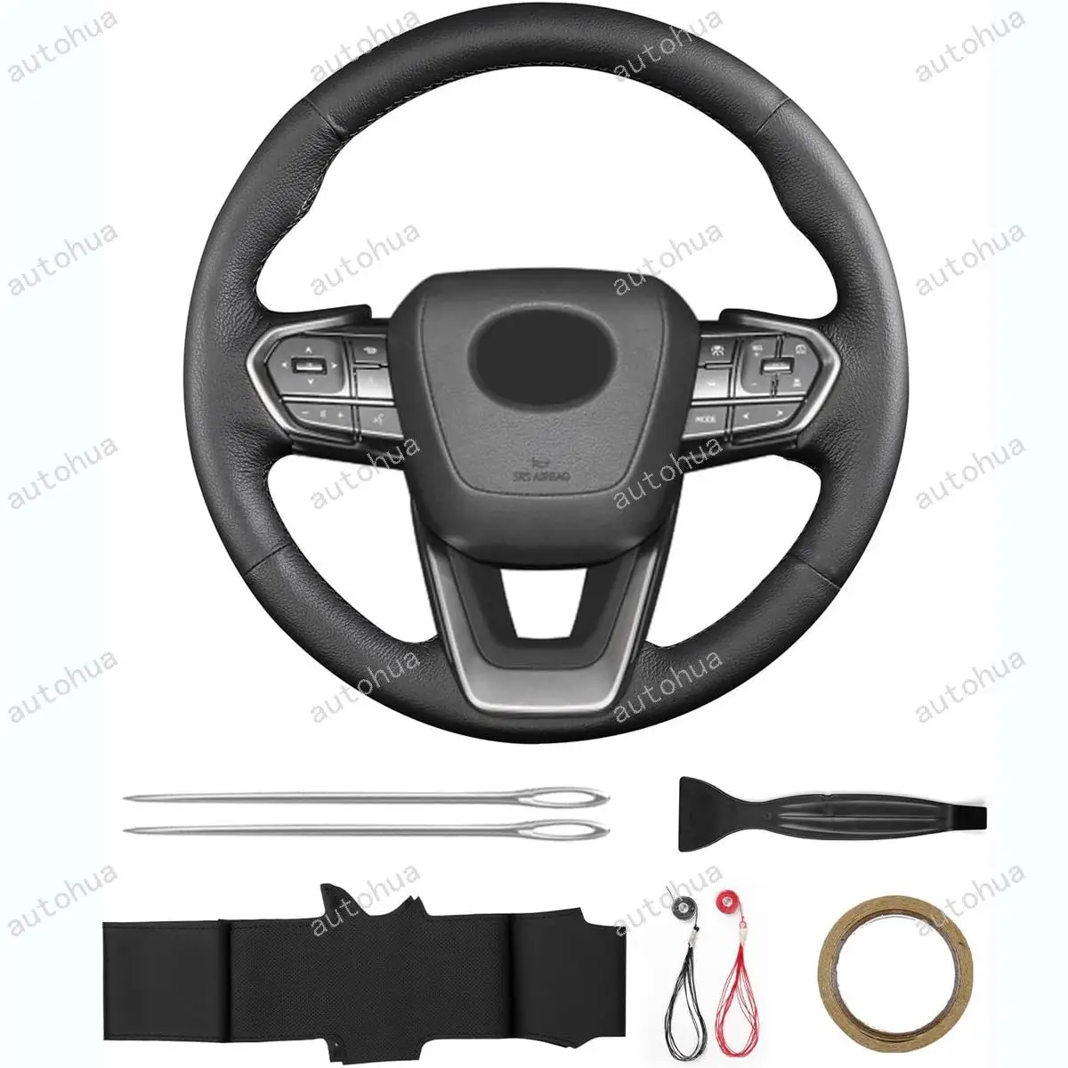 

Steering Wheel Coverfor Lexus 2023 RZ 450e/2023 RX/2022 NX/2022 LX,Non-Slip Breathable Microfiber Leather Hand-Stitch