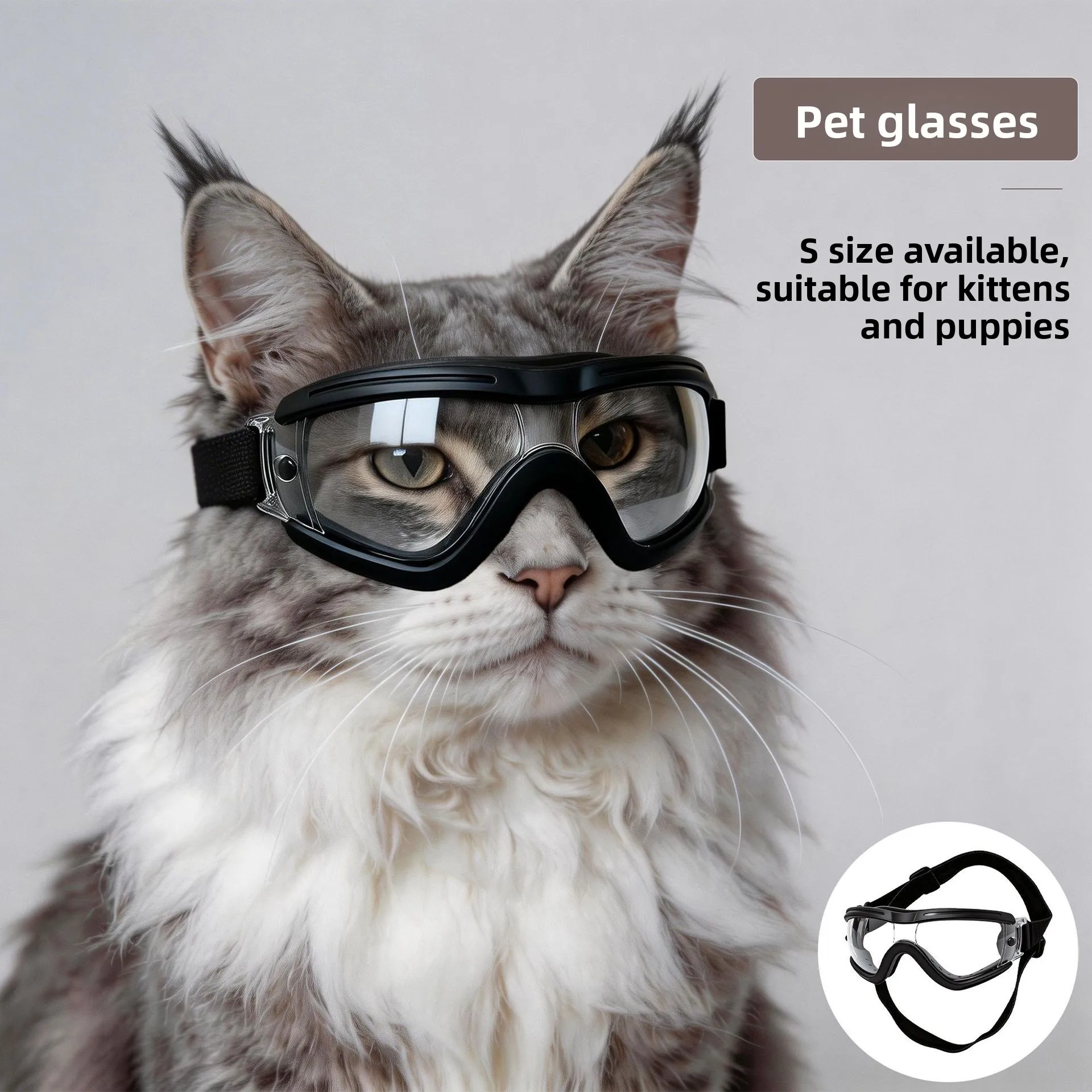

Pet Goggles Cat Glasses Pet Dog Dog Head Accessories Sunglasses Maine Cat Small Dog Schnauzer Sunglasses cat backpack carrier