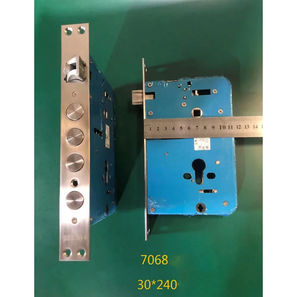 스마트 잠금 본체 크기 7068 7568 스테인레스 스틸 지문 잠금 본체, 도어 잠금 케이스 피팅
