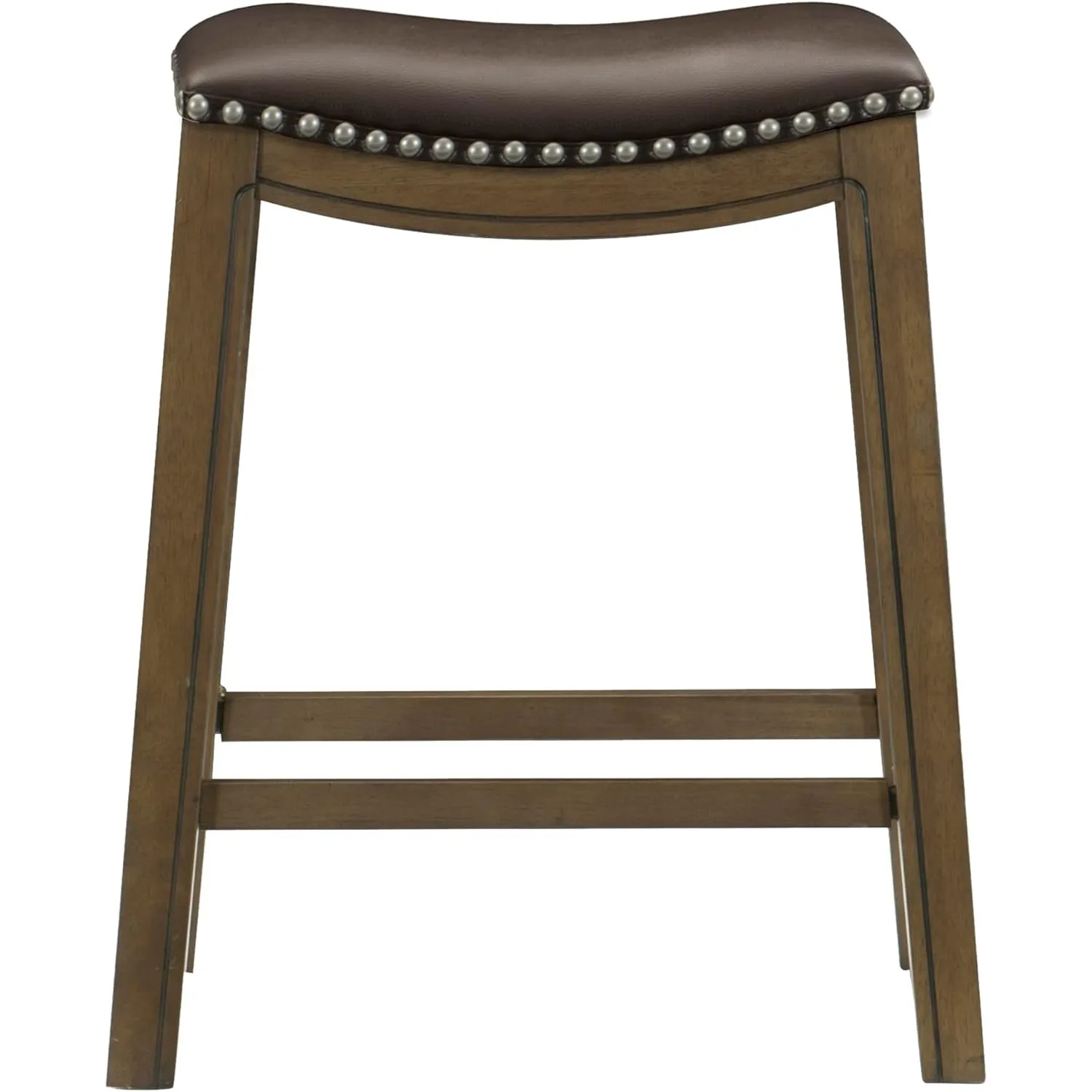 Taburete de madera maciza para mostrador, taburetes de cocina con asiento de sillín para comedor, silla de bar sin brazos para cafetería en casa