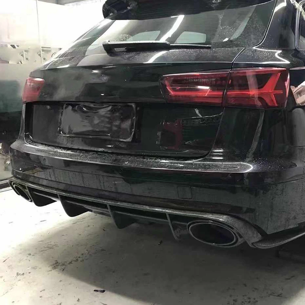 Carbon Fiber Rear Bumper Lip Diffuser For Audi A6 C6 C7 C7.5 C8 S6 RS6 Avant Sline Quattro Allroad Diffuser, 100% Tested Well