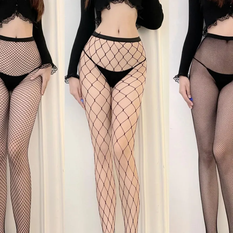 جوارب صيفية حريرية للسيدات قطعة واحدة جوارب شبكية مثيرة لصيد السمك جوارب طويلة قابلة للفصل جوارب شبكية كبيرة جوارب شبكية غريبة COZW