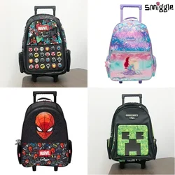 New Original Australia Simggle Disney High-quality Wheel Backpack Children School Bag Large Trolley Schoolbag Travel Backpack