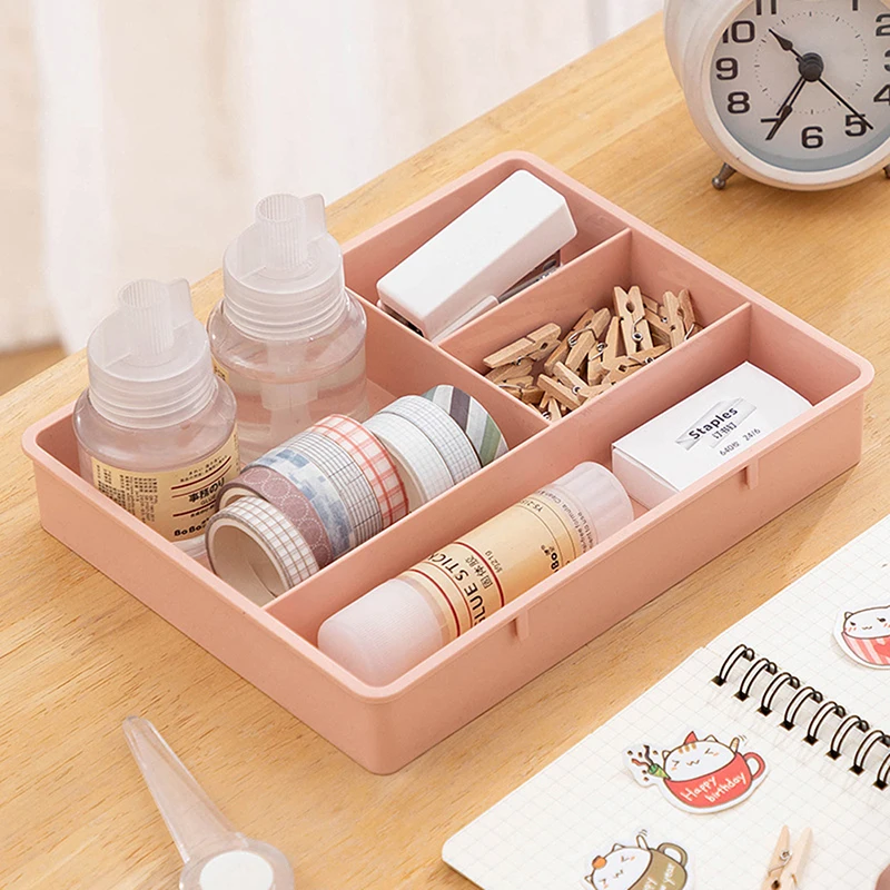 Desk Drawer Organizer Stackable Multi-cell Desktop Storage Bin Tray Multi-Purpose Divider Container For Household Office Home