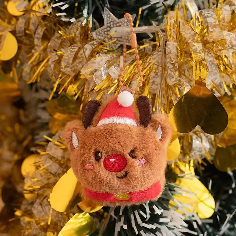 Ultimo fiammifero di Natale Pupazzo di neve Biscotto Portachiavi Kawaii Peluche ripiene Bambola Cartoon Anime Simpatico regalo di festa per gli amici