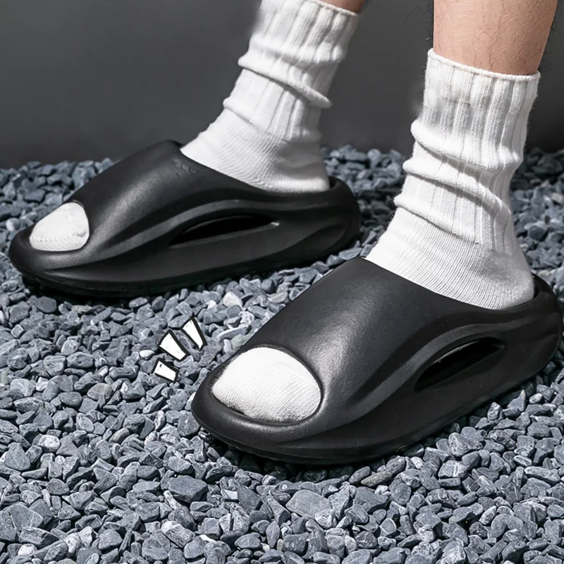 Sommer-Hausschuhe mit dicker Sohle für Männer und Frauen, Indoor-Outdoor-Sandalen, Strand-Flip-Flops, Paar-Hausschuhe, rutschfeste Herren-Duschpantoffeln – Detail 4
