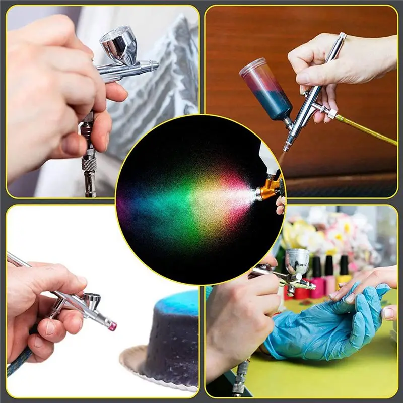 AF89-Airbrush Quick Disconnect Coupler Release Fitting Plug, 6Pcs 1/8 In BSP Konektor Jantan dan Betina Adaptor Air Brush