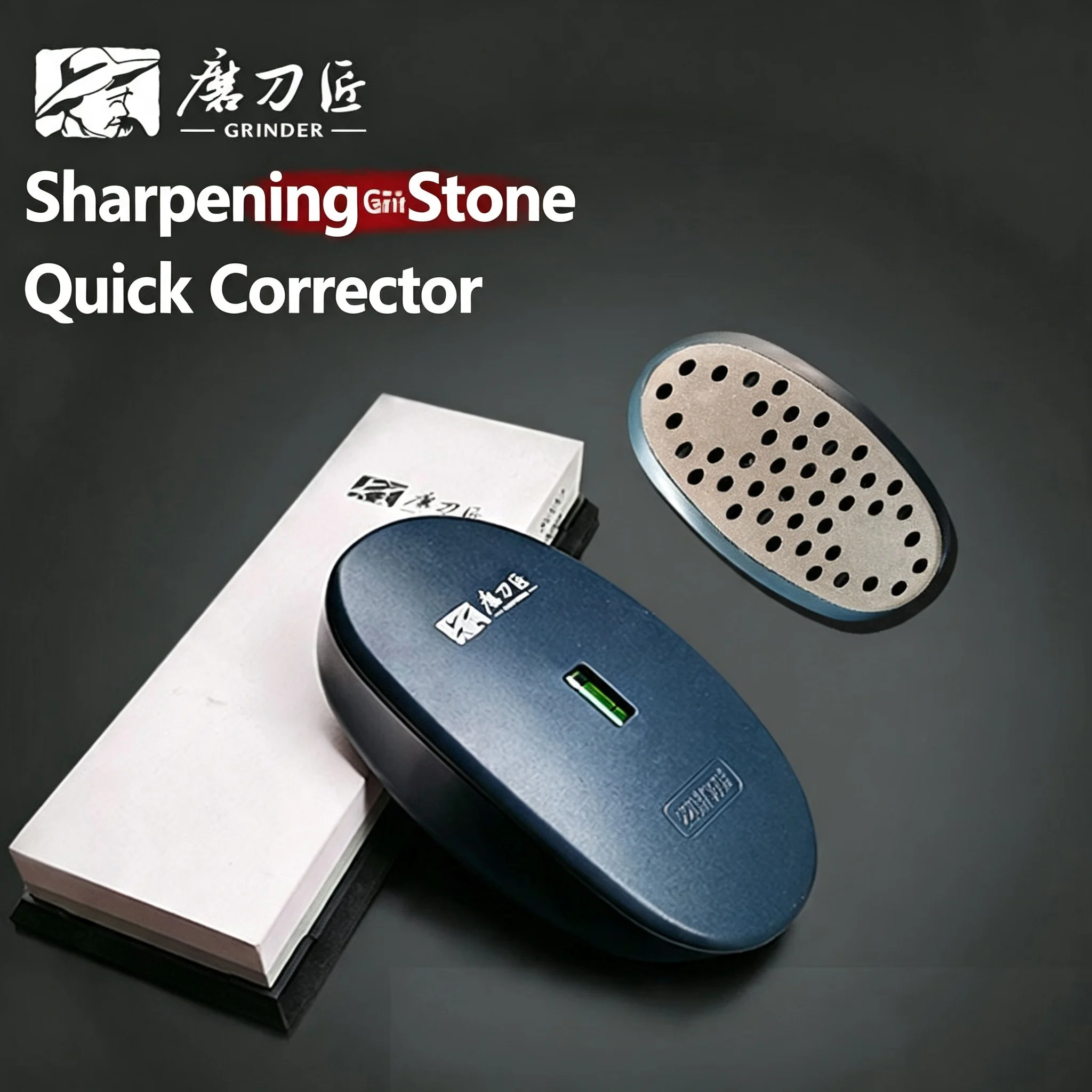 Portable Whetstone Flattening Stone, 220/360 Grit Dual Side Diamond Sharpener Corrector for Fixing Water Sharpening Stones