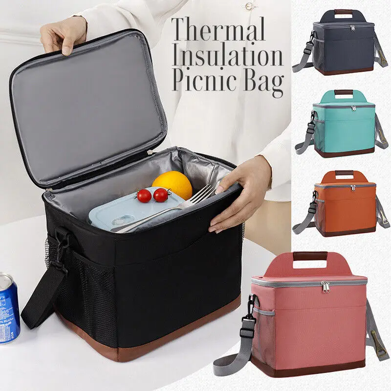 

9L/16L Large Capacity Insulated Cooler Bags Camping Picnic Lunch Food Thermal Box Portable Ice Fridge Bag with Shoulder Strap