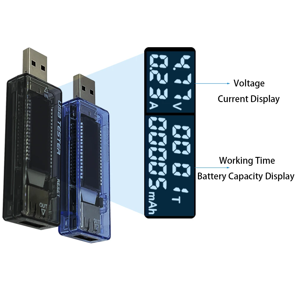 Voltage Meters Current Voltage Capacity Battery Tester USB Volt Current Voltage Doctor Charger Capacity Tester Meter Power Bank