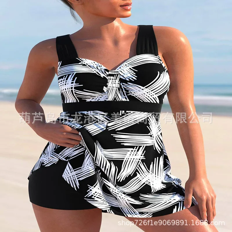 

2025 Women Swimwear Sexy Bikini Set Female Oversize Swimsuit Tankini Bathing Suit Monokini New Design Printing Beachwear S-5XL