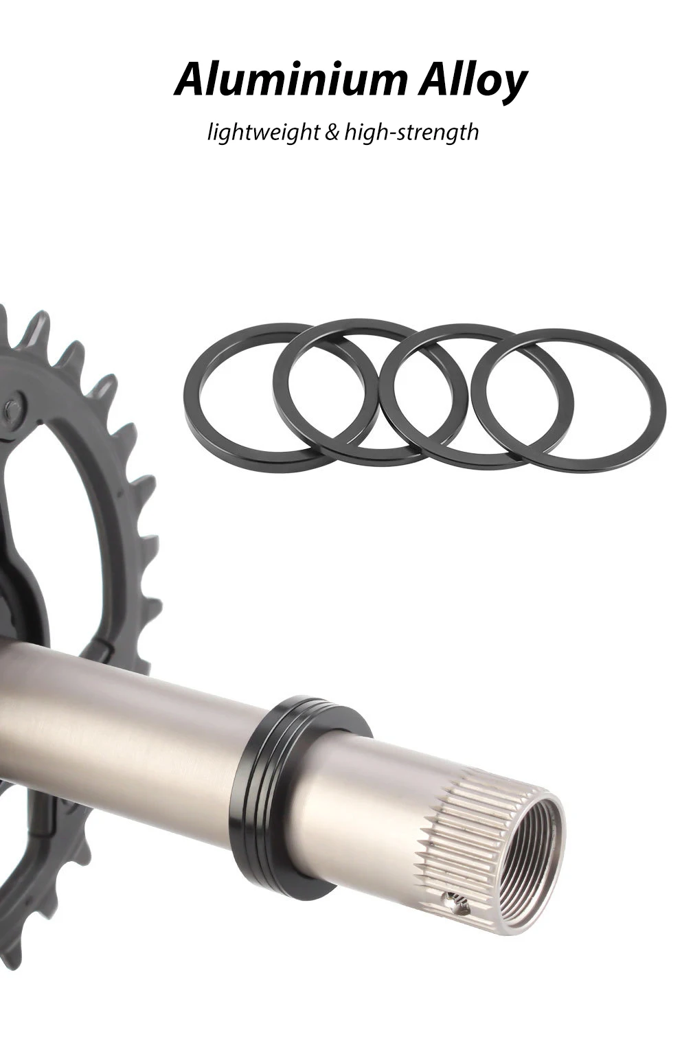 Fahrrad Integrierte Hohl Kurbelgarnitur Unterlegscheibe Kettenblatt Spacer Kassette Kette Rad Unten Btacket Teller Aluminium Legierung – Detail 2