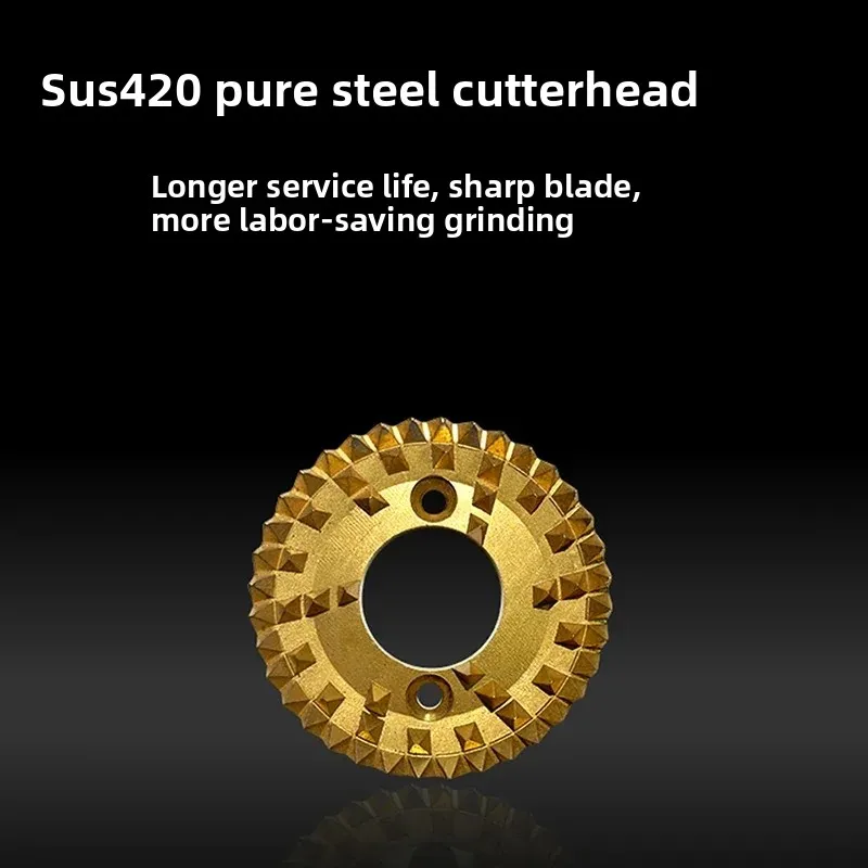 جديد 48 مللي متر التيتانيوم تصفيح سكين مسطح طاحونة اليد دليل النمط الإيطالي العالمي دليل مطحنة القهوة 20 جرام بالسعة متعددة الوظائف